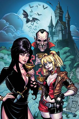 Harley Quinn X Elvira #4 CVR K CVR K INC 1:15 CHAD HARDIN VIRGIN cover