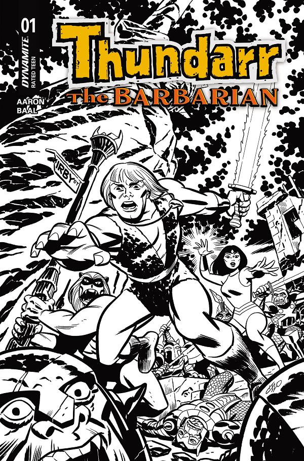Thundarr The Barbarian #1 CVR N CVR N INC 1:20 MICHAEL CHO LINE ART cover