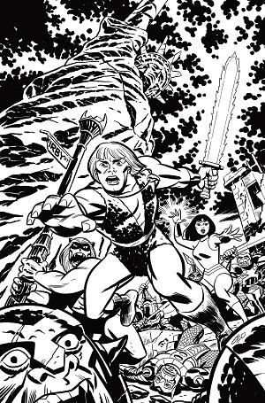 Thundarr The Barbarian #1 CVR P CVR P INC 1:30 MICHAEL CHO LINE ART VIRGIN cover