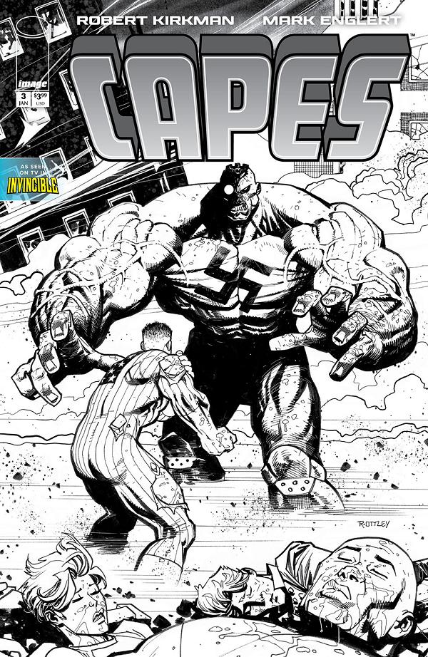 Capes #3 CVR E CVR E INC 1:50 RYAN OTTLEY B&W cover