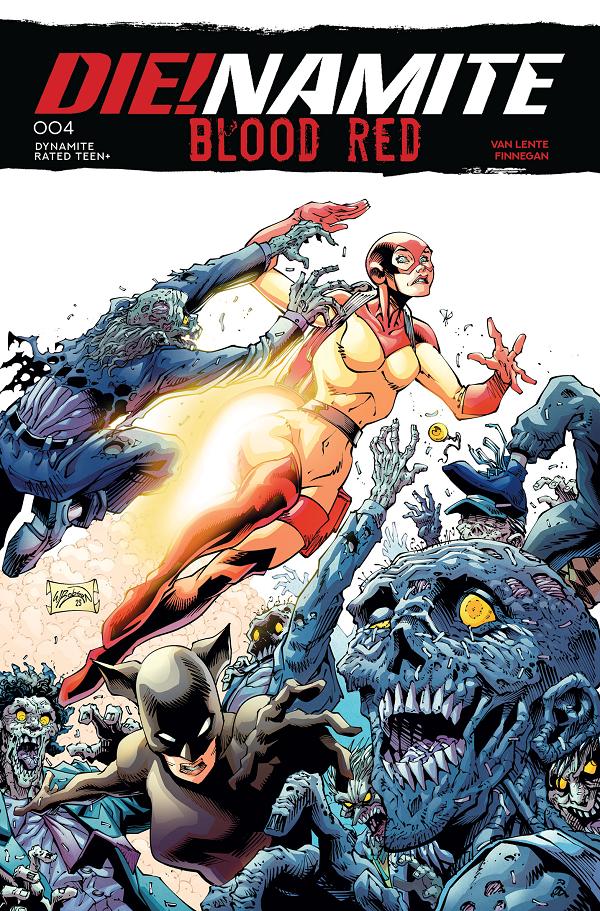 Die!Namite Blood Red #4 variant cover by Will Robson