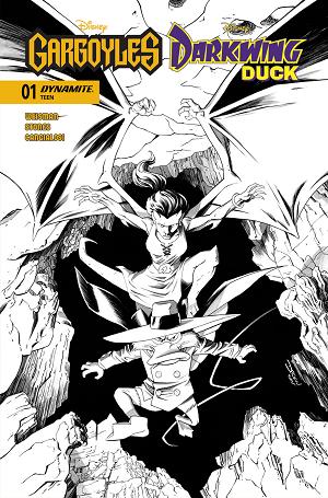 Gargoyles Darkwing Duck #1 CVR I CVR I INC 1:10 DECLAN SHALVEY LINE ART cover