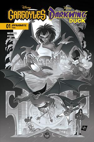 Gargoyles Darkwing Duck #1 CVR J CVR J INC 1:15 CIRO CANGIALOSI LINE ART cover