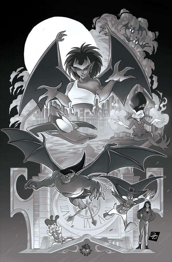 Gargoyles Darkwing Duck #1 variant cover by Ciro Cangialosi