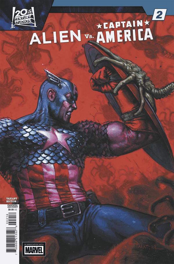 Alien Vs. Captain America #2 DAVIDE PARATORE VARIANT [1:25] cover