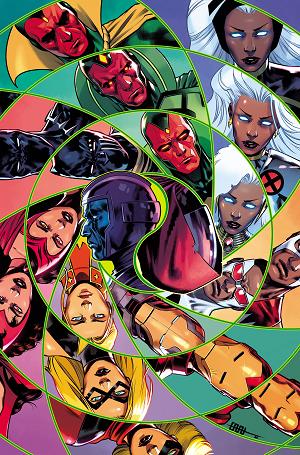 Avengers Wraparound Cover #34 CAFU VIRGIN VARIANT [1:100] cover