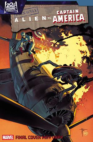 Alien Vs. Captain America #3 FRANCESCO MOBILI VARIANT [1:25] cover