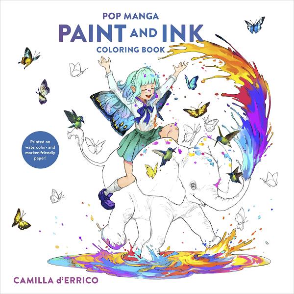Pop Manga Paint And Ink Coloring Book #1 cover