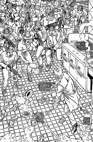 Hank Howard Pizza Detective The Two Hollywoods #2 CVR D (OF 2) CVR D INC 1:20 DAVID LAPHAM B&W cover