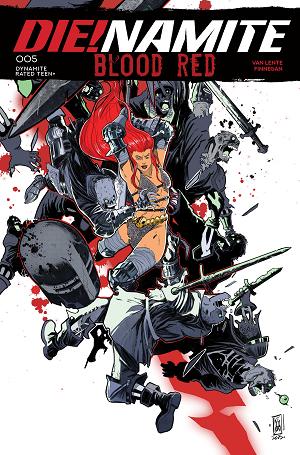 Die!Namite Blood Red #5 CVR C CVR C EMANUELE ERCOLANI cover
