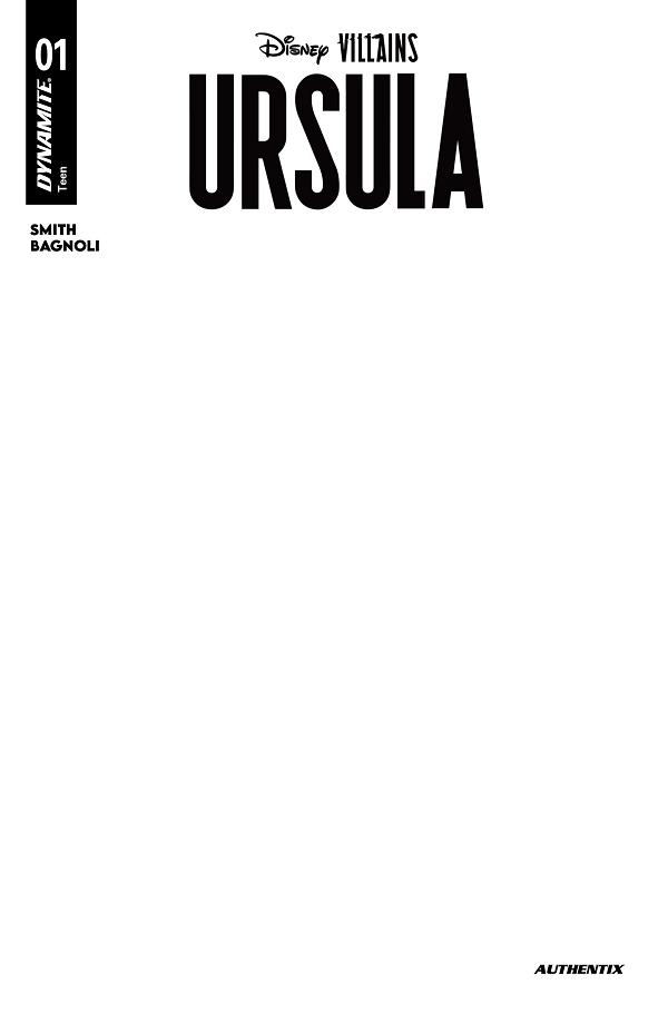 Disney Villains Ursula #1 CVR F CVR F BLANK AUTHENTIX cover