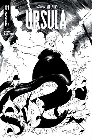 Disney Villains Ursula #1 CVR J CVR J INC 1:10 ROBERT QUINN LINE ART cover