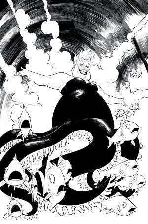 Disney Villains Ursula #1 CVR L CVR L INC 1:15 ROBERT QUINN LINE ART VIRGIN cover