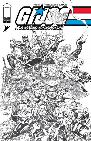 G.I. Joe: A Real American Hero #325 CVR B CVR B ANDY KUBERT B&W cover