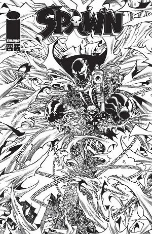 Spawn #375 CVR B CVR B HARVEY TOLIBAO B&W cover