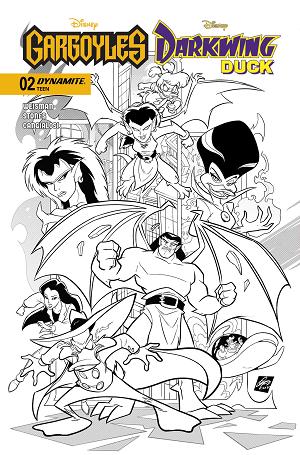 Gargoyles Darkwing Duck #2 CVR E CVR E INC 1:10 CIRO CANGIALOSI LINE ART cover