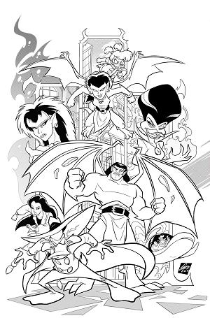 Gargoyles Darkwing Duck #2 CVR I CVR I INC 1:20 CIRO CANGIALOSI LINE ART VIRGIN cover
