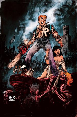 Archie X Army Of Darkness #1 CVR H CVR H ROBERT HACK METAL VIRGIN CVR cover