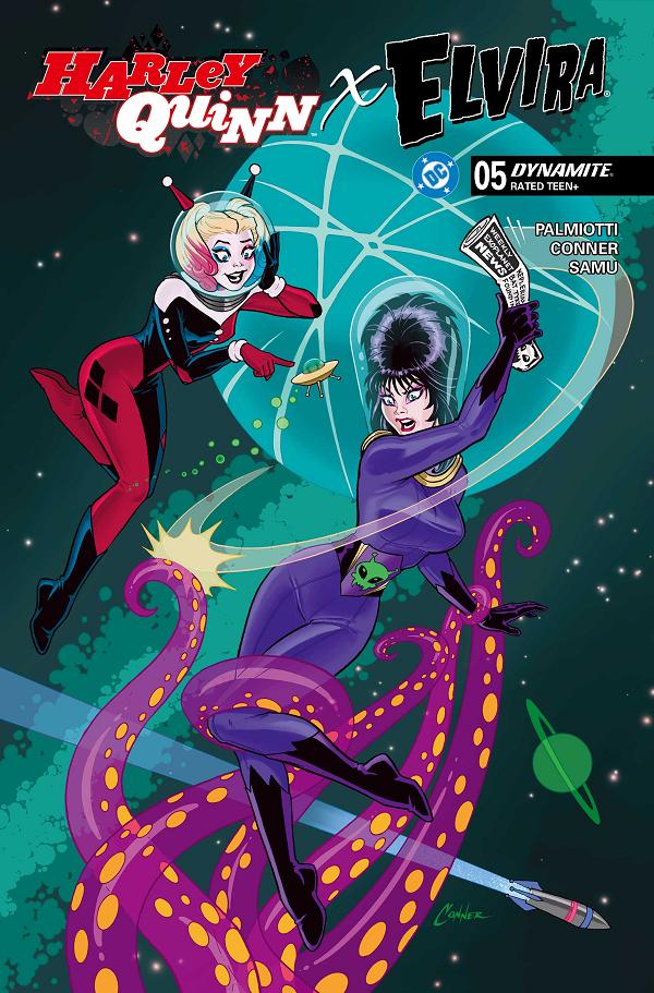 Harley Quinn X Elvira #5 CVR A AMANDA CONNER TENTACLES cover