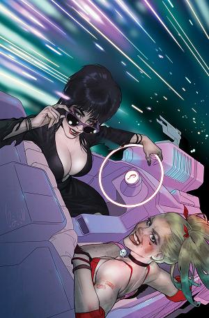 Harley Quinn X Elvira #5 CVR I CVR I INC 1:10 BEN CALDWELL VIRGIN cover