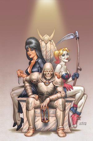Harley Quinn X Elvira #5 CVR J CVR J INC 1:15 JOSEPH MICHAEL LINSNER VIRGIN cover