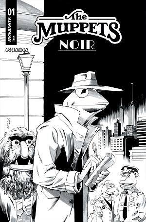 Muppets Noir #1 CVR F CVR F INC 1:10 DECLAN SHALVEY LINE ART cover