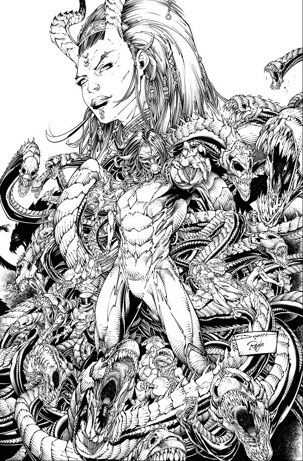 Darkness (2025) #3 CVR E CVR E INC 1:50 BRETT BOOTH & SAL REGLA B&W cover