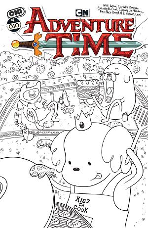 Adventure Time (2025) #10 CVR F CVR F INC 1:50 NICK WINN B&W cover