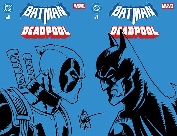Df Dc Marvel Batman Deadpool #1 BLUE BLANK cover