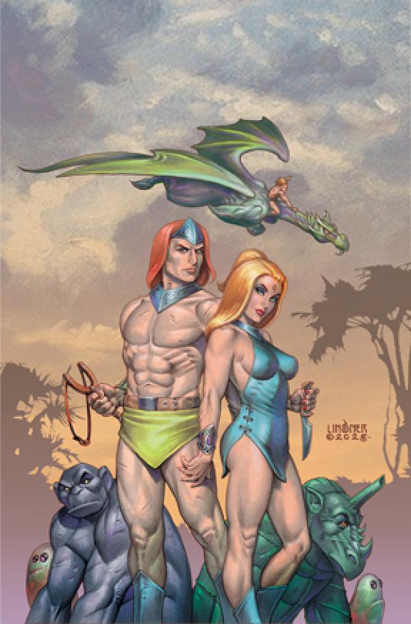 Herculoids #10 variant cover by Joseph Michael Linsner