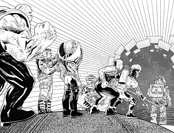 Assorted Crisis Events #6 CVR D CVR D ERIC ZAWADZKI YOUNGBLOOD TEAM UP B&W VIRGIN cover