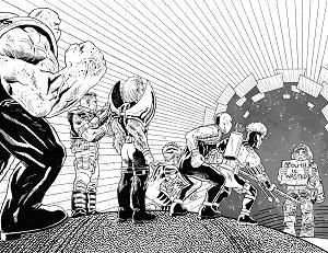 Assorted Crisis Events #6 CVR D CVR D ERIC ZAWADZKI YOUNGBLOOD TEAM UP B&W VIRGIN cover