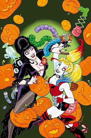 Harley Quinn X Elvira #1 CVR L CVR L AMANDA CONNER LTD VIRGIN cover