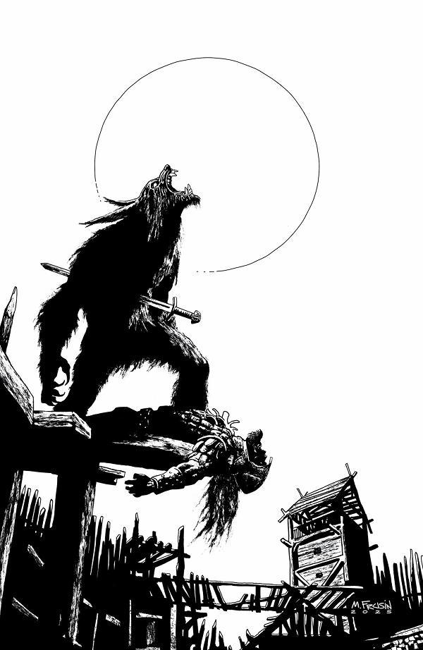 Viking Moon #2 CVR D (OF 5) CVR D INC 1:25 MARCELO FRUSIN B&W cover