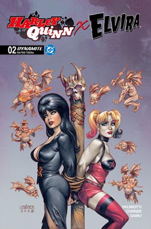 Harley Quinn X Elvira #2 CVR C CVR C JOSEPH MICHAEL LINSNER cover