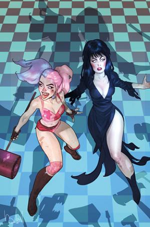 Harley Quinn X Elvira #2 CVR L CVR L INC 1:10 BEN CALDWELL VIRGIN cover