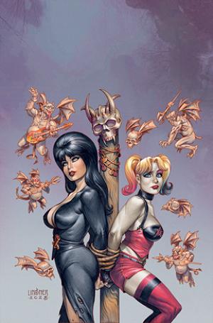 Harley Quinn X Elvira #2 CVR Q CVR Q INC 1:20 JOSEPH MICHAEL LINSNER VIRGIN cover
