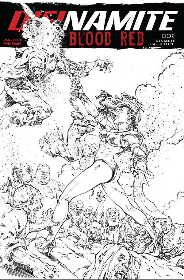 Die!Namite Blood Red #2 CVR J CVR J INC 1:5 ROBERTO MELI LINE ART FOC BONUS cover