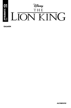 Lion King #1 CVR E CVR E BLANK AUTHENTIX cover