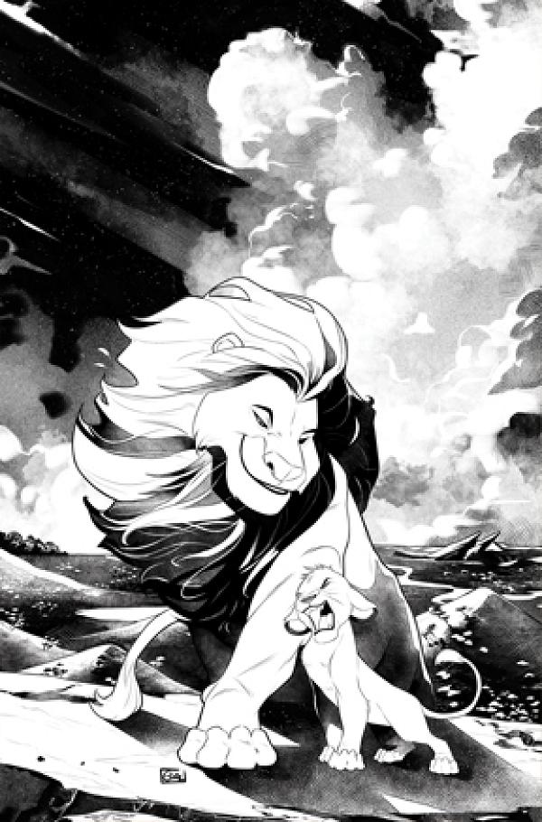 Lion King #1 CVR K CVR K INC 1:35 EDWIN GALMON LINE ART VIRGIN cover