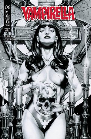 Vampirella (2025) #6 CVR J CVR J INC 1:15 JAY ANACLETO B&W cover