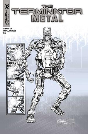 Terminator Metal #2 CVR J CVR J INC 1:5 BOB LAYTON LINE ART FOC BONUS cover