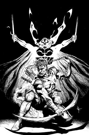 Geiger #18 CVR E CVR E GARY FRANK YOUNGBLOOD TEAM UP B&W VIRGIN cover