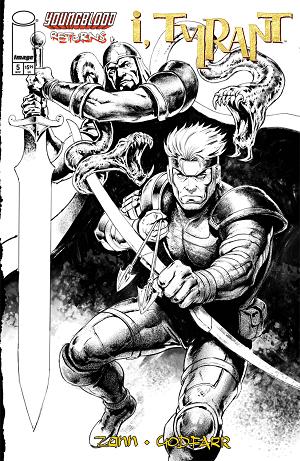 I Tyrant #5 CVR E CVR E GODFARR YOUNGBLOOD B&W TEAM UP VIRGIN cover