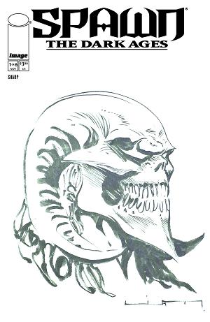 Spawn The Dark Ages #1 CVR F (OF 6) CVR F INC 1:1000 LIAM SHARP ORIGINAL ART cover