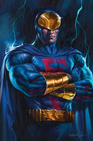 Blue Falcon & Dynomutt #3 CVR E CVR E LUCIO PARRILLO METAL VIRGIN cover