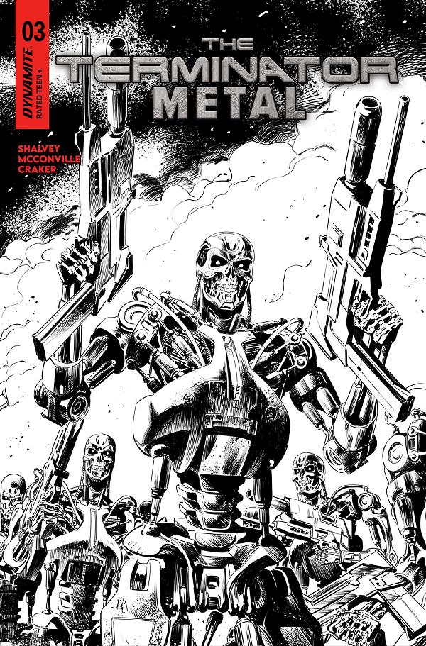 Terminator Metal #3 CVR J CVR J INC 1:5 PAOLO ANTIGA LINE ART FOC BONUS cover