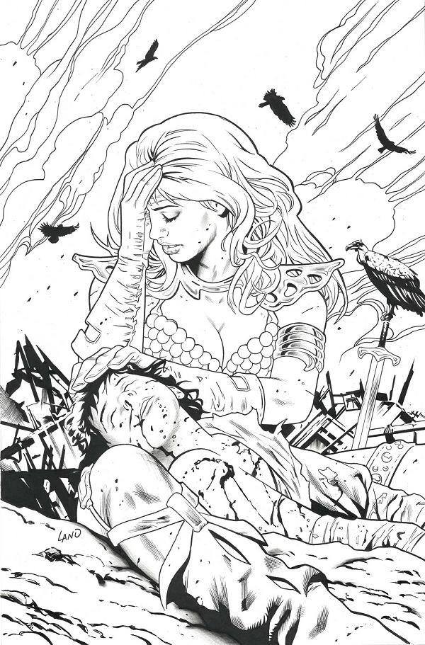 Sonja Reborn #4 variant cover by Greg Land
