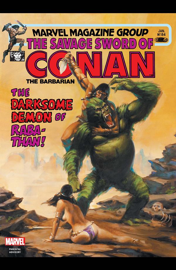 The Savage Sword Of Conan #84  cover