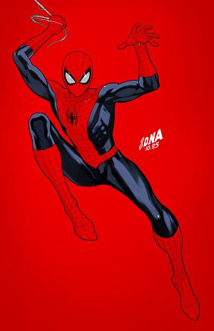 Amazing Spider-Man #21 DAVID NAKAYAMA COLOR BLOCK RED VIRGIN VARIANT [1:50] cover